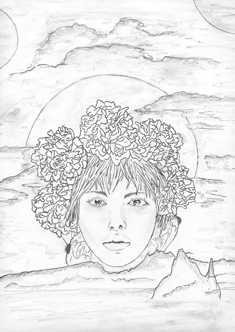 Gaia, Pencil, Abdul A Ali 2012. 